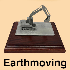 Heavy equipment operator earthmoving award bull dozer plaque