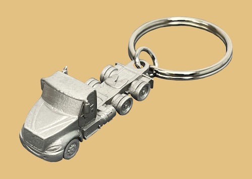 Promotional item for semi truck drivers keychain memorabilia