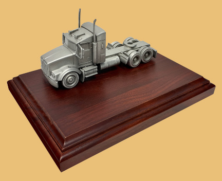 Safe truck driver service recognition trophy